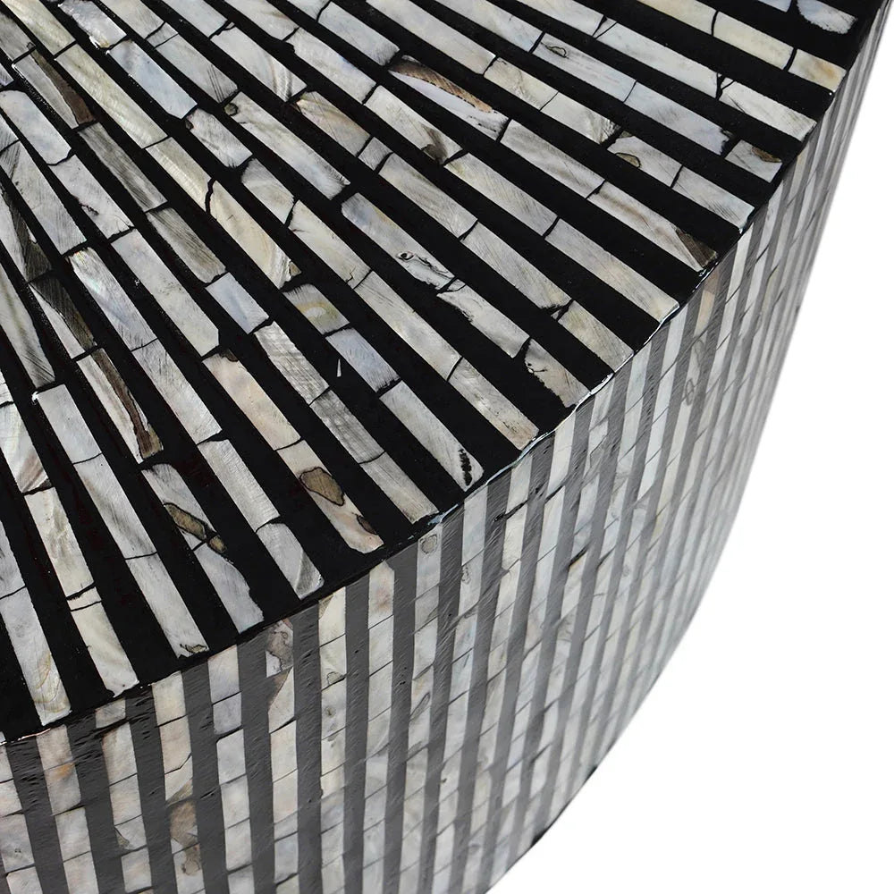 CORDELIA ROUND MOTHER OF PEARL COFFEE TABLE - Mekamart Australia