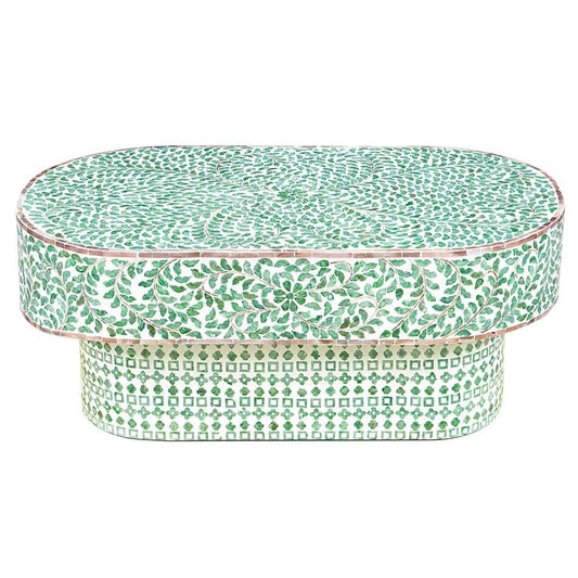 AMELIA OVAL MOTHER OF PEARL COFFEE TABLE - Mekamart Australia