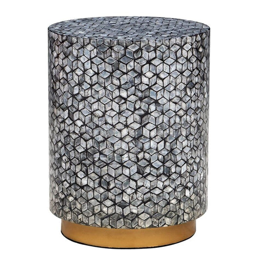BLAKE CIRCULAR SHELL STOOL/SIDE TABLE - Mekamart Australia