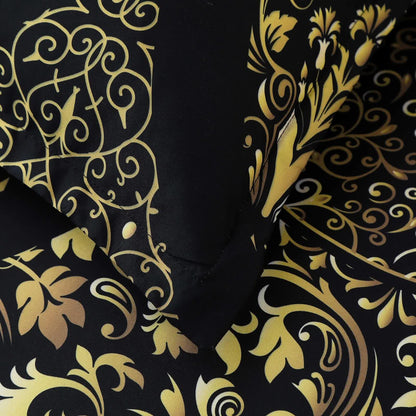 Regal Elegance Black and Gold 3 Pc Comforter & Pillow Cover Set KING