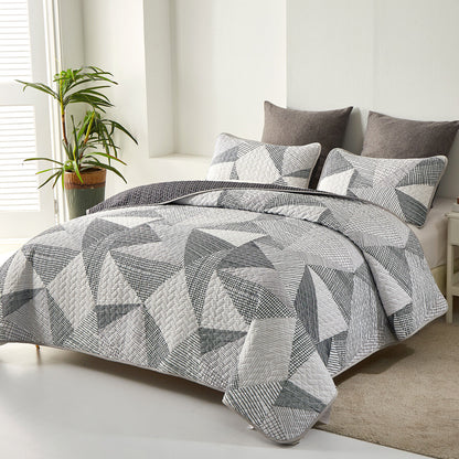 Charming urban pattern 3 Pc Bedspread & Pillow Cover Set