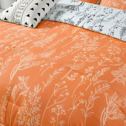 Charming Autumn Warm oranage 3 Pc Comforter & Pillow Cover Set