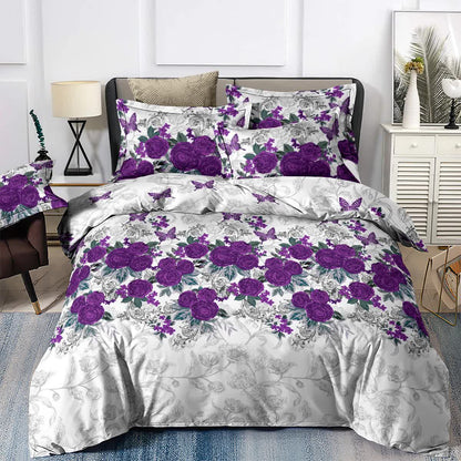 Luxe Loft Purple rose Quilted Comforter & Shams – Trending 3‑Piece Set