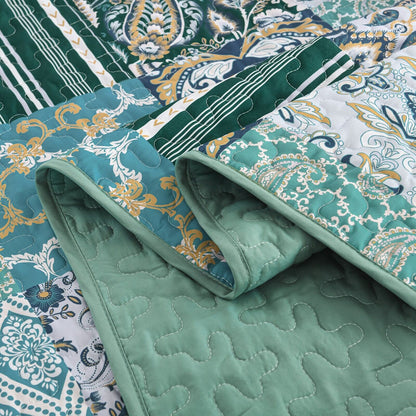 Exquisite Regal Purple 3 Pc Bedspread & Pillow Cover Set