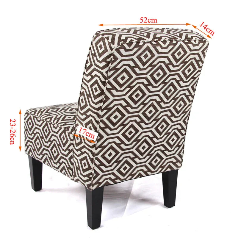 Cafe Lounge Couch Ramie Cotton Fabric Accent Dining Relax Chair Pub Seating Brown New - Mekamart Australia