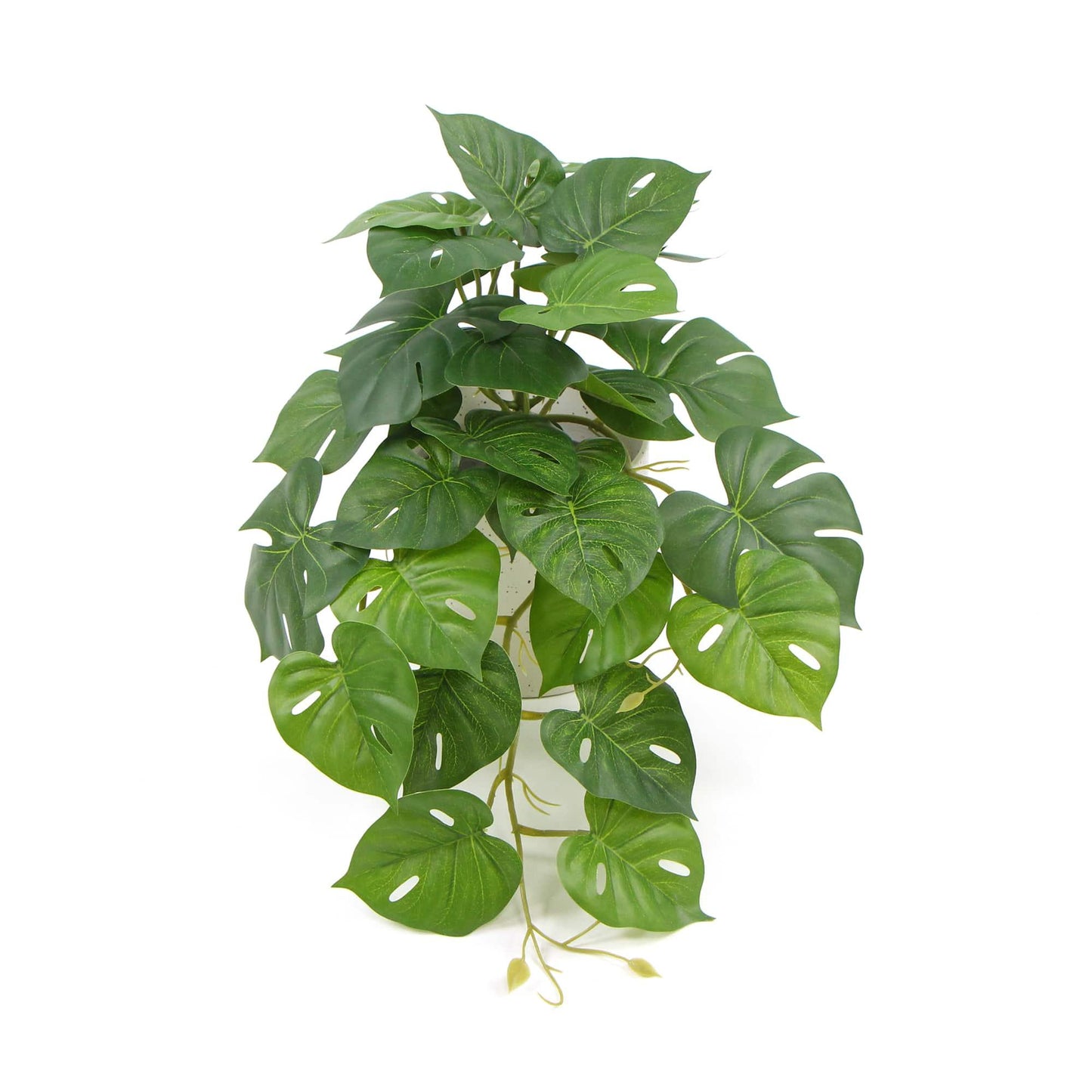 Decorative Ceramic Bowl Potted Artificial Monstera Plant 30cm - Mekamart Australia