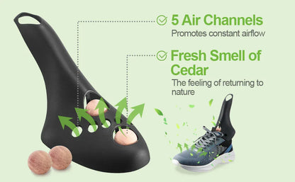 Medium Black Shoe Stretcher with Cedar Wood Balls, Size EUR 35-40 (Men's US 6.5-9.5, Women's US 8-11) - Mekamart Australia