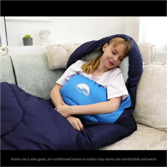 Sleeping Bag - Lightweight for Adults, Camping, Hiking, Backpacking (With accessories + eye mask + earbuds + square pillow) - Mekamart Australia
