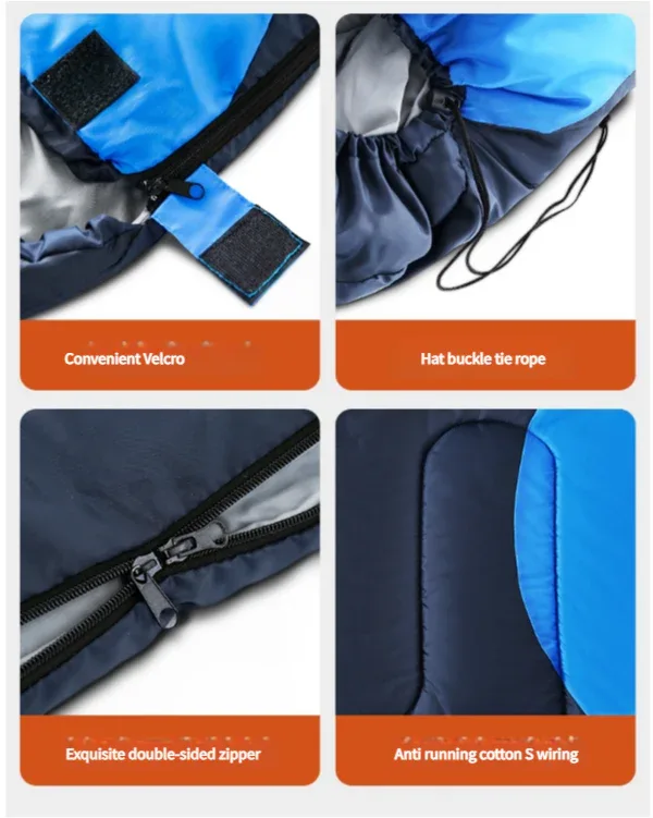 Sleeping Bag - Lightweight for Adults, Camping, Hiking, Backpacking (With accessories + eye mask + earbuds + square pillow) - Mekamart Australia