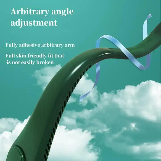 2PCS Pink Leafless Hanging Neck Fan - Rechargeable Portable Hands-Free Cooling Fan with 3 Speeds - Mekamart Australia