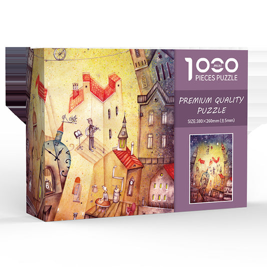 Exotic City DIY 1000-Piece Paper Puzzle - Creative Educational Toy for Family Fun