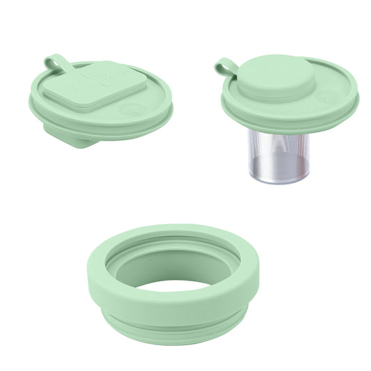 Green 40oz Silicone Replacement Coffee and Pill Mug Lid - BPA-Free, Leak-Proof, Dishwasher Safe