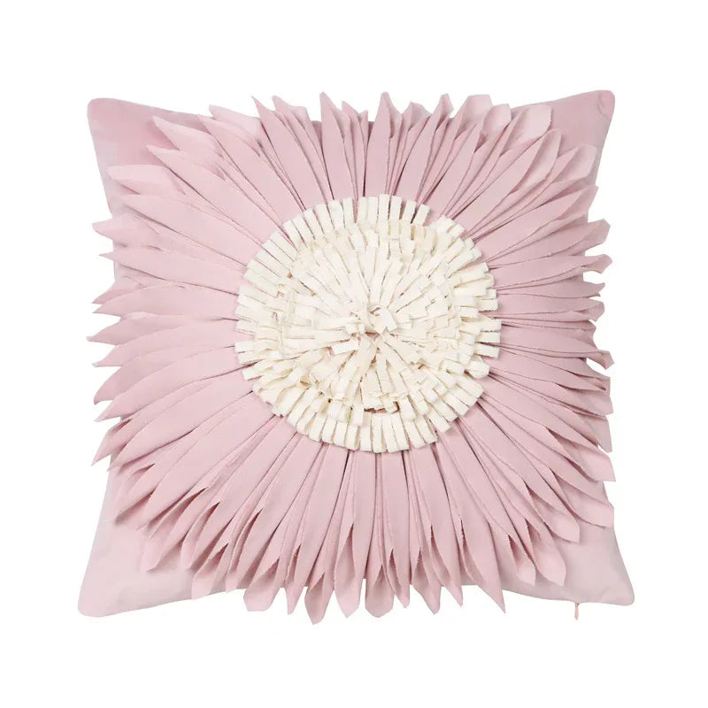 Style 1 Pink 3D Floral Cushion Covers - Modern Luxury Decorative Throw Pillow Covers for Living Room(Without Pillow Insert) - Mekamart Australia