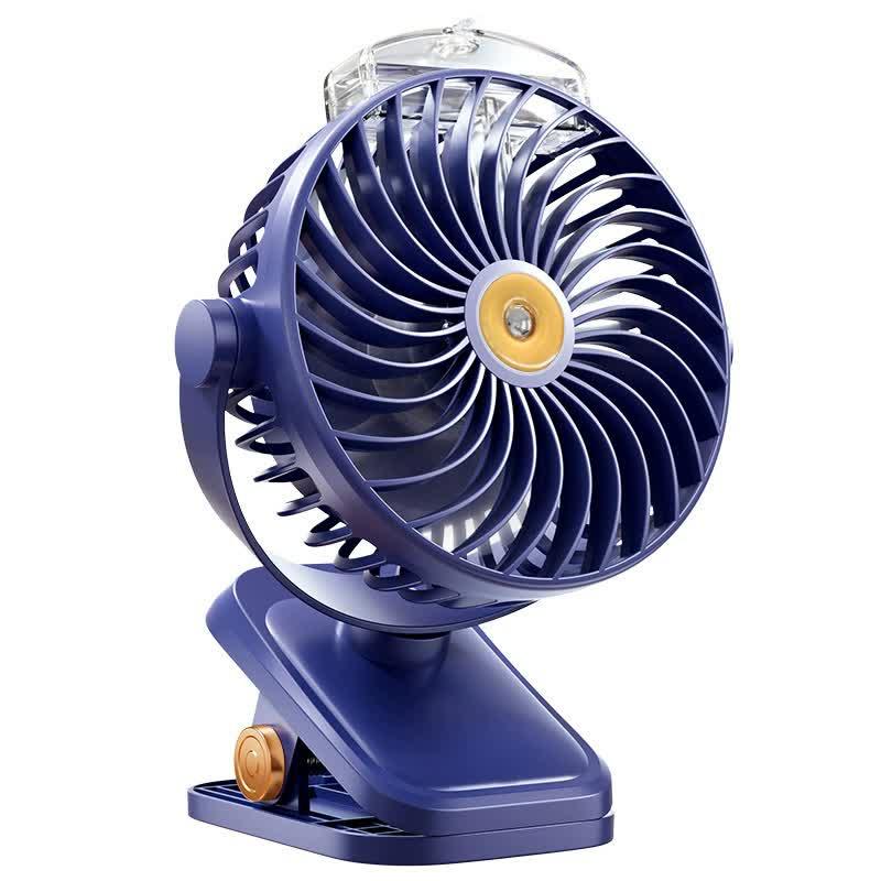 Blue Portable Clip-On Mist Fan - Rechargeable Cooling Fan with Adjustable Spray Modes - Mekamart Australia