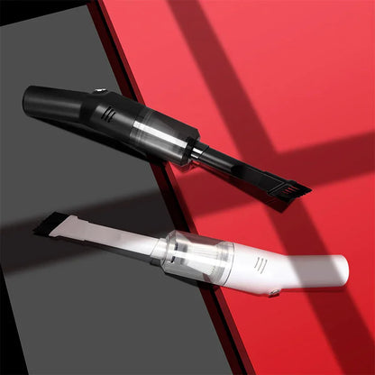 White Wireless Portable Vacuum Cleaner - Handheld Mini Car Vacuum for Wet & Dry Use, Pet Hair Remover, Lightweight Home Cleaner - Mekamart Australia