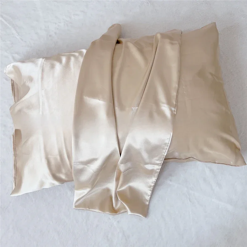 Light Gold Luxury Faux Silk Sleep Gift Set - 4-Piece Eye Mask, Pillowcase & Scrunchies for Relaxation & Comfort - Mekamart Australia