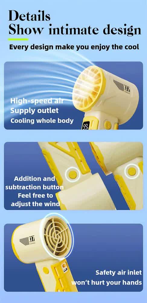 Black And Green 100-Speed Mecha Handheld Fan | USB Rechargeable High-Speed Mini Fan | Powerful & Silent | Lightweight 150g with 6-8 Hour Battery Life - Mekamart Australia