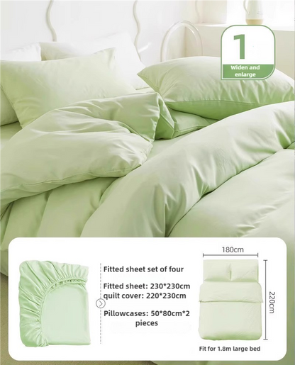 4 Packaging Green Disposable Travel Bedding Set - Waterproof & Clean, Soft Non-Woven Fabric, 4 Pieces Set for Twin Beds