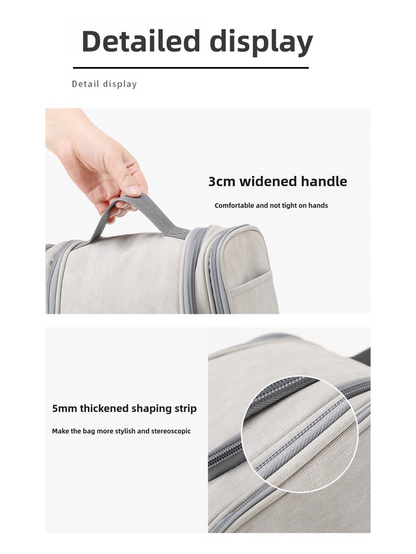 Pink Large Capacity Travel Toiletry Bag with Dry-Wet Separation - Hanging Organizer for Cosmetics and Personal Care