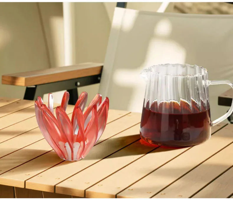 V60 Pour Over Coffee Dripper - Heat Resistant Brew Filter Cone - Purple(White Base) - Mekamart Australia