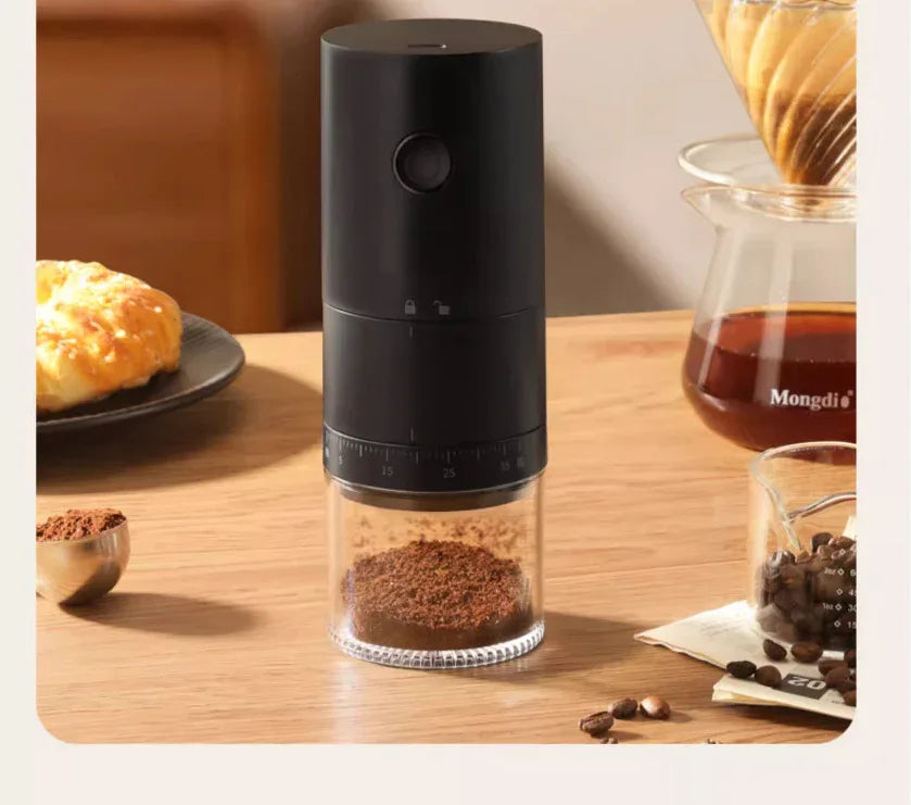 Portable Electric Coffee Grinder - 1500mAh Battery, 30-Mesh Fine Grind, USB-C Charging - Mekamart Australia