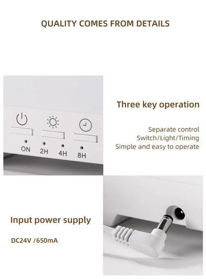 White 300ml Ultrasonic Aroma Diffuser with Cracked Light Design - Cool Mist Humidifier for Home and Office