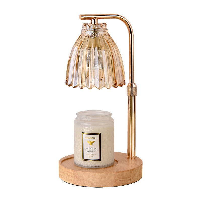Elegant Gold Candle Warmer Lamp with Timer and Dimming - Scented Candle Melter for Home Decor