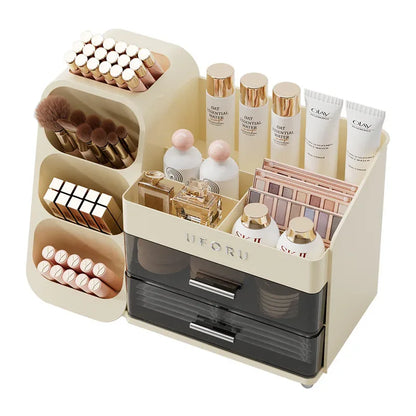 Spacious Cosmetic Organizer - Multi-Functional Vanity Storage for Lipsticks & Skincare (35x19x25cm) - Mekamart Australia