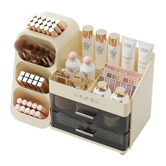 Spacious Cosmetic Organizer - Multi-Functional Vanity Storage for Lipsticks & Skincare (35x19x25cm)