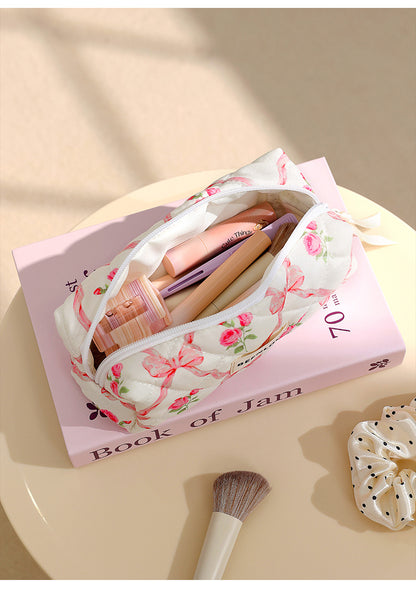 Pink Elegant 3-Piece Cosmetic Storage Set - Portable Skincare and Travel Pouch