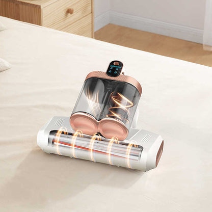 LF-LP018 White Cordless Mite Vacuum Cleaner with LED Display - Powerful 120W Cleaning