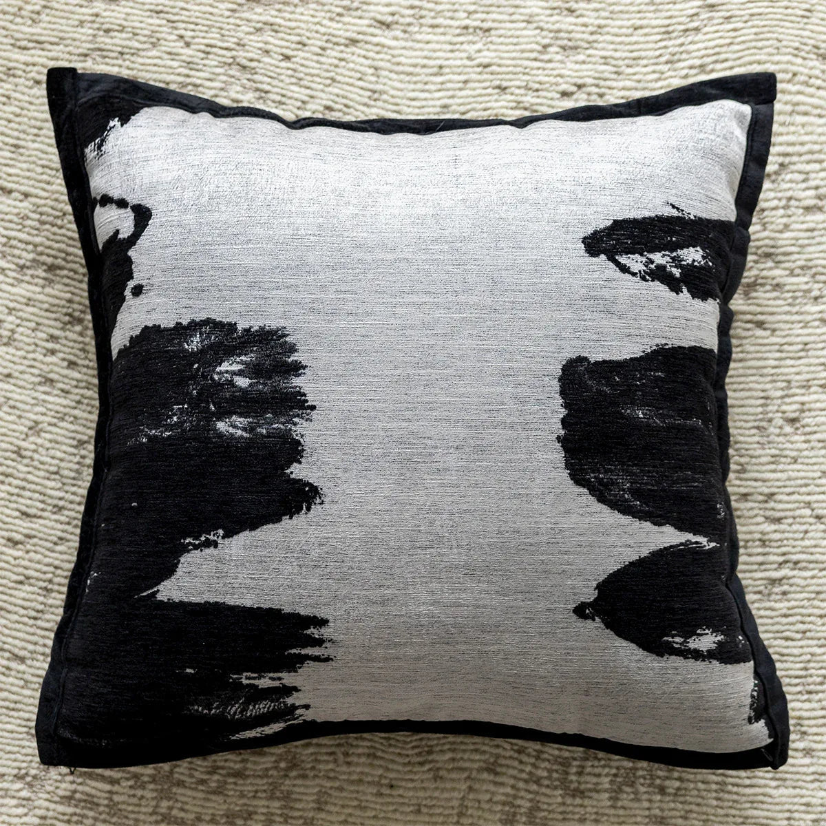 Black-white 45x45cm Decorative Zebra-Pattern Pillow Cover with Non-Woven Insert - Mekamart Australia
