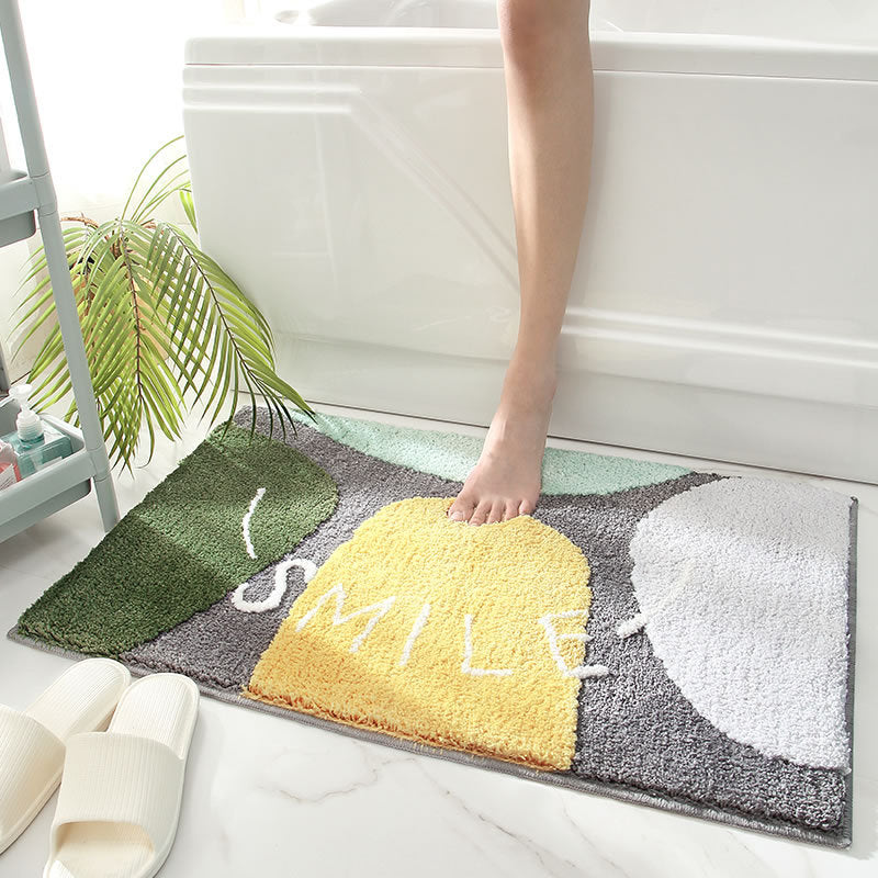 Four Stone Bath Mat - Super Absorbent, Non-Slip Bathroom Floor Mat - 50x80cm