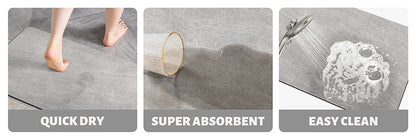 2 pcs Black and white geometric pattern Quick-Dry Absorbent Non-Slip Bath Rug for Bathroom, Kitchen & Entryway 40x60cm