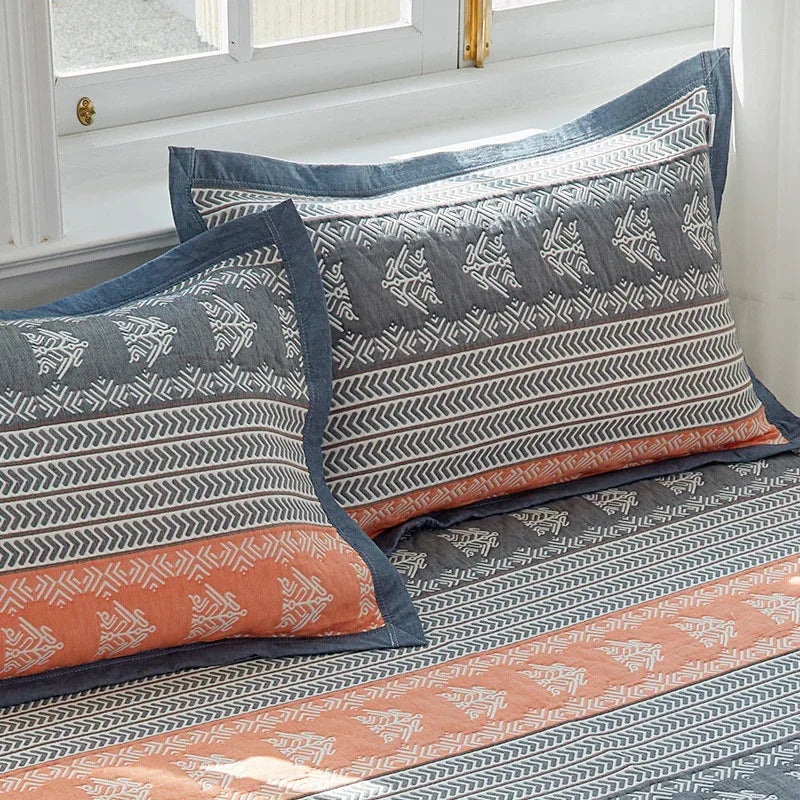 Snowflake Soft Cotton Gauze Pillowcase Set - Breathable, Non-slip, Extra Large (Pillow Core Not Included)56x80cm - Mekamart Australia