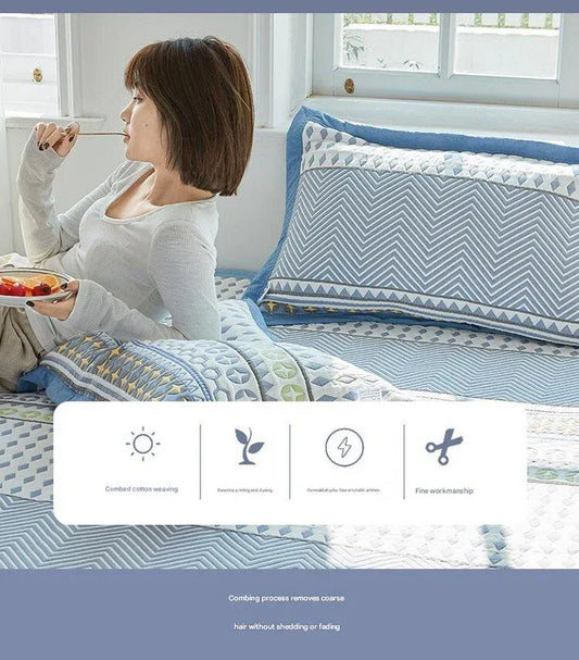 Race Soft Cotton Gauze Pillowcase Set - Breathable, Non-slip, Extra Large (Pillow Core Not Included)56x80cm - Mekamart Australia