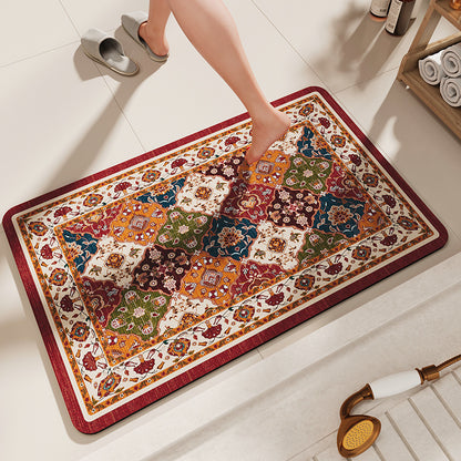 Non-Slip Diatomaceous Earth Bath Mat - Quick-Dry, Durable Toilet Rug 60x90cm