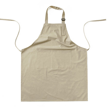 Khaki Waterproof & Oil-Proof Apron - Adjustable Kitchen Apron with Pockets