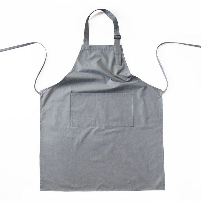 Grey Waterproof & Oil-Proof Apron - Adjustable Kitchen Apron with Pockets