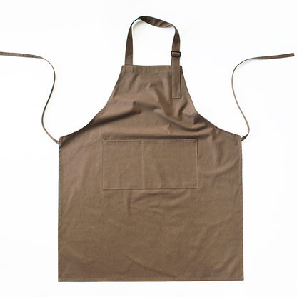 Brown Waterproof & Oil-Proof Apron - Adjustable Kitchen Apron with Pockets