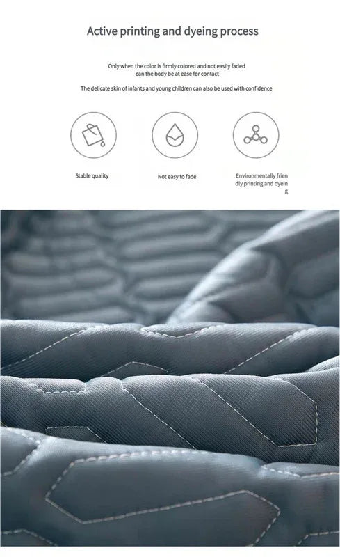 Cyan Cooling latex texture Pillowcase Set - Latex Feeling, Solid Color, 48x74cm (Pair) - Mekamart Australia