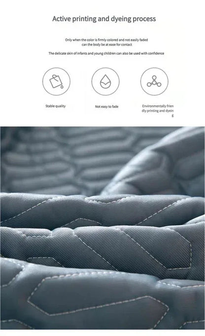 Cyan Cooling latex texture Pillowcase Set - Latex Feeling, Solid Color, 48x74cm (Pair) - Mekamart Australia