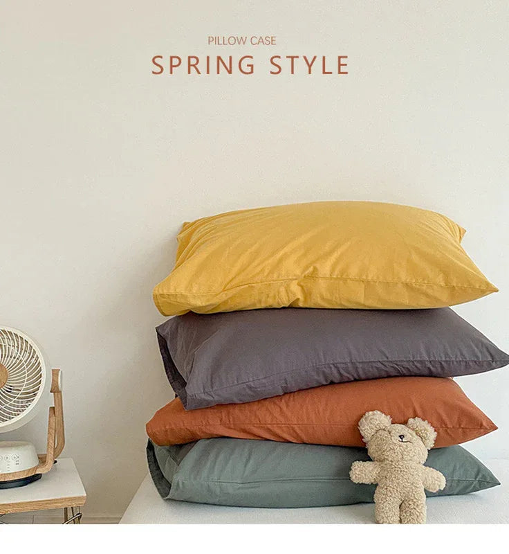 Blue 100% Cotton Pillowcase Set - Envelope Closure(without pillow core) - Mekamart Australia