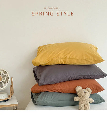 Light Khaki 100% Cotton Pillowcase Set - Envelope Closure(without pillow core) - Mekamart Australia