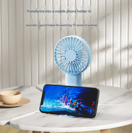 2 PCS White Portable USB Fan - 3 Speed Settings - Perfect for Office, Desk & Travel