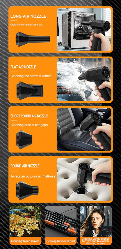 Portable Air Blower - Multi-Use for Computer, Car, Outdoor Inflatables