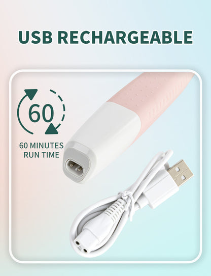 Blue Electric Shaver for Women - USB Rechargeable, Painless Hair Removal