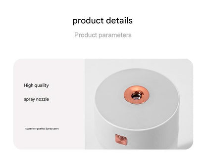 White 300ml USB Air Humidifier - Quiet Mini Humidifier for Bedroom, Office, Car