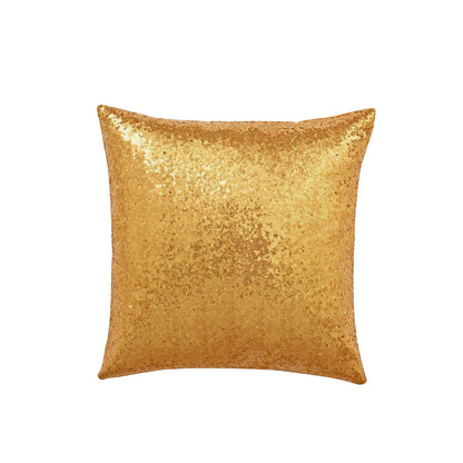 Shiny Sequin Pillowcase - Single-sided gorgeous pillowcase (Gold pair: 45x45cm) - Mekamart Australia