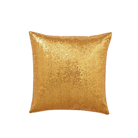 Shiny Sequin Pillowcase - Single-sided gorgeous pillowcase (Gold pair: 45x45cm) - Mekamart Australia